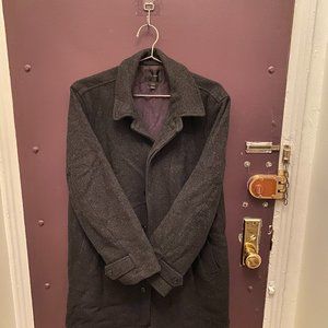 Jcrew Men's Grey Peacoat (M)
